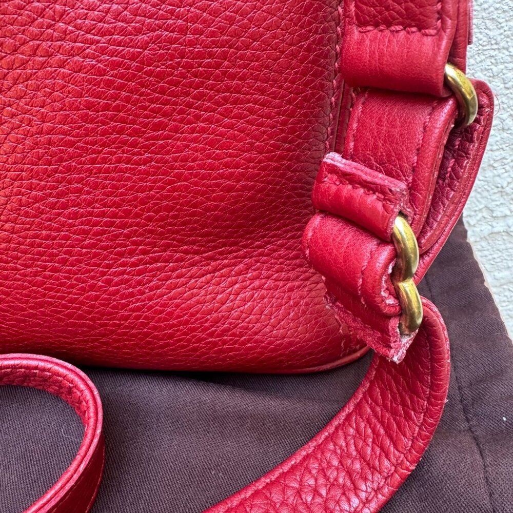 Auth Vintage Tomato Red Costa Rica Coach 4924 Sonoma Pocket Zip Leather Bag - Picture 5 of 15